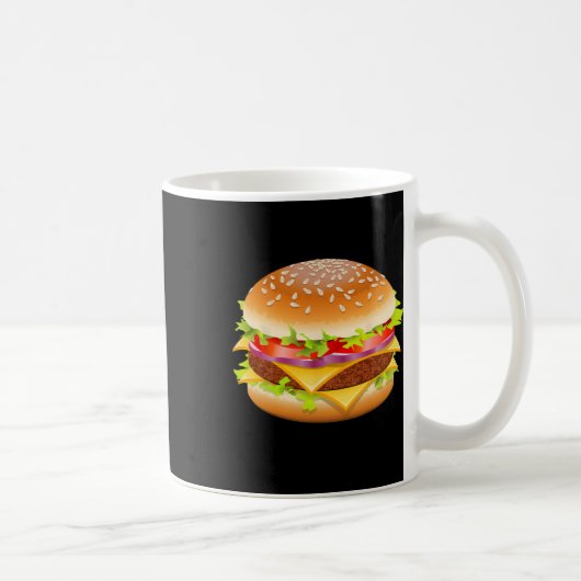 Mug Cheeseburger Hamburger Burger Drôle Nourriture Hal (Droite)