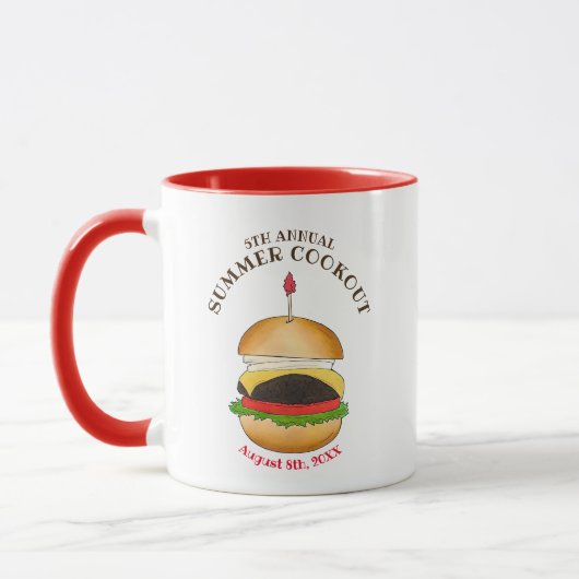 Mug Cheeseburger Hamburger Burger Pique-nique Barbecue (Gauche)