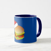 Mug Cheeseburgers Hamburger Santa Hat Correspondance d (Devant droit)
