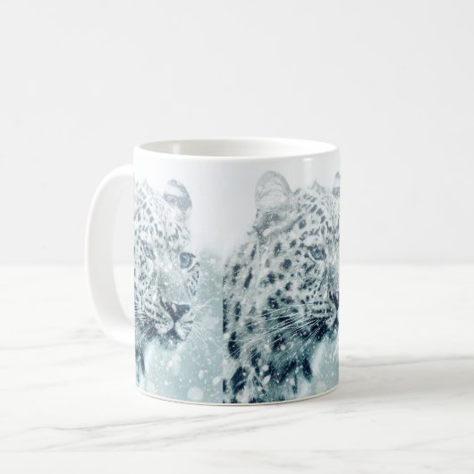 Mug Cheetah dans l'art de la neige (Devant gauche)