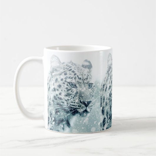 Mug Cheetah dans l'art de la neige (Gauche)