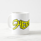 Mug Cheetah Graffiti Style Typography Bold Yellow (Devant gauche)