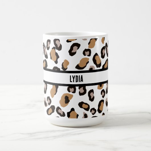 Mug Cheetah, léopard, Poster de animal, Personnalisé (Centre)