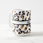 Mug Cheetah, léopard, Poster de animal, Personnalisé (Devant gauche)