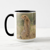 Mug Cheetah Personnaliser le nom Black Interior Cadeau (Gauche)