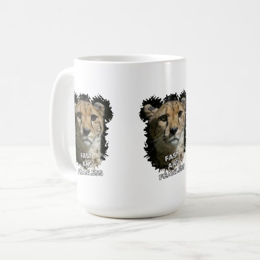 Mug Cheetah Rapide Et Sans Peur (Devant gauche)