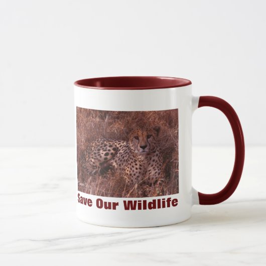 Mug Cheetah Stare Sauvez Notre Faune (Droite)