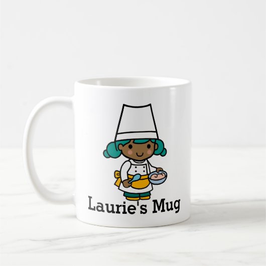 Mug Chef / Baker Girl en cuisine d'Apron (Gauche)