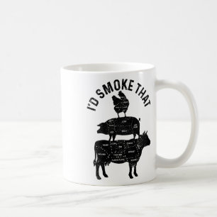 Mug Chef Butcher Bbq Je fumerais ce boeuf de porc amus