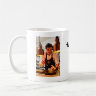 Mug Chef cuisinier ajoute le nom du texte des hommes c