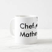 Mug Chef cuisinier ajoute le nom du texte des hommes c (Devant gauche)