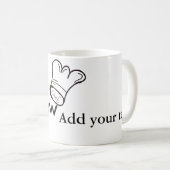 Mug Chef cuisinier ajouter nom texte hommes cuisine bo (Devant droit)