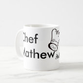Mug Chef cuisinier ajouter nom texte hommes cuisine bo (Devant gauche)