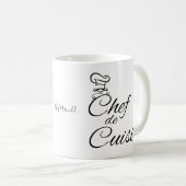 Mug Chef de Cuisine Nom personnalisable (Devant droit)