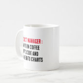 Mug Chef de projet Nous transformons le café en code e (Devant gauche)