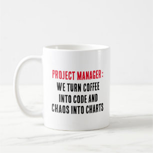 Mug Chef de projet Nous transformons le café en code e