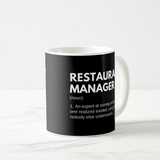 Mug Chef De Restaurant Et Chef Drôle Définition (Devant droit)