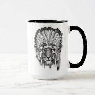 Mug Chef de tigre de Natif américain