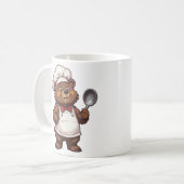 Mug Chef délicieux à l'ours en action (Devant gauche)