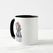 Mug Chef des pompiers Cheveux de fil Dachshund (Devant gauche)