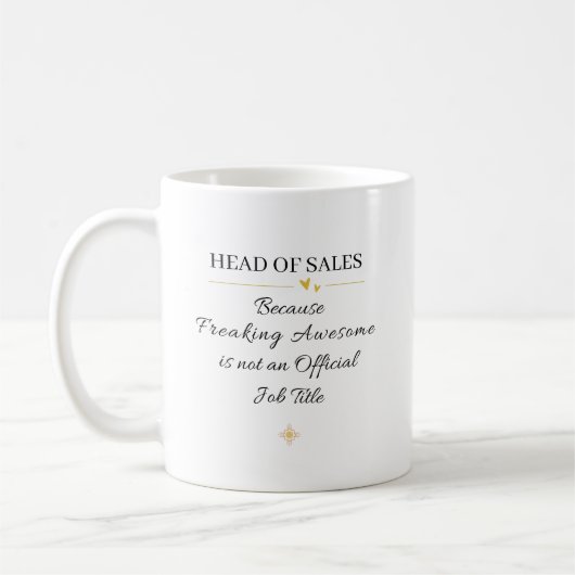 Mug Chef du devis du bureau des ventes (Gauche)