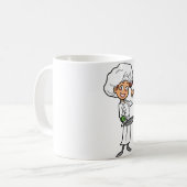 Mug Chef Féminine Avec Un Poêle À Friture (Devant gauche)