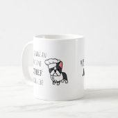 Mug Chef génial - don de chien de dessin animé (Devant gauche)