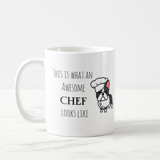 Mug Chef génial - don de chien de dessin animé (Gauche)