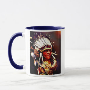Mug Chef Kiowa autochtone art original