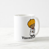 Mug Chef mignon avec Cravate en cou et plateau de serv (Devant droit)