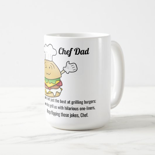 Mug Chef Papa Continue À Flipper Ces Blagues Fête des (Devant droit)