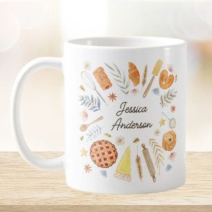 Mug Chef Pâtissier Aquarelle Personnalisé
