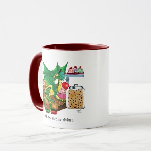 Mug Chef pâtissier Dragon Vert (Devant gauche)