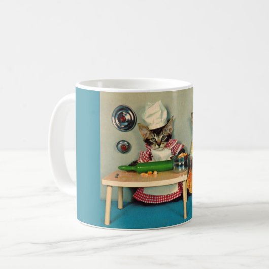 Mug chef tabby kitten et assistant tabby kitten (Devant gauche)
