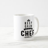 Mug Chef Travail Titre du travail Cadeau (Devant droit)
