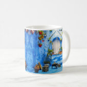 Mug Chefchaouen Blue City Maroc Peinture Bohème (Devant droit)