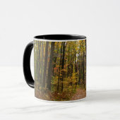 Mug Chemin d'automne et Feuilles d'or au parc Laurel H (Devant gauche)