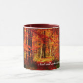 Mug Chemin d'automne Feuilles de texte personnalisé Ca (Centre)