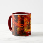 Mug Chemin d'automne Feuilles de texte personnalisé Ca (Devant gauche)