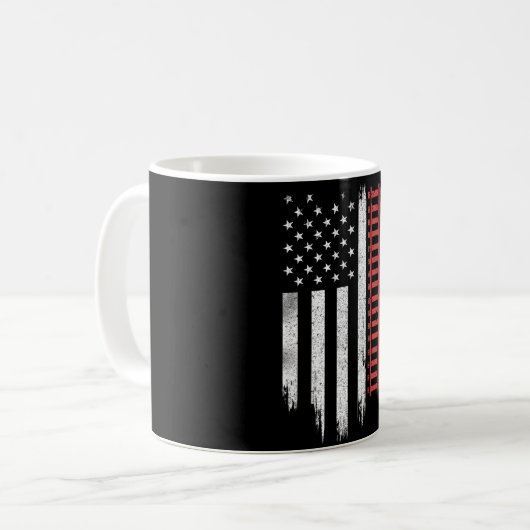 Mug Chemin de fer américain modèle Drapeau (Devant gauche)