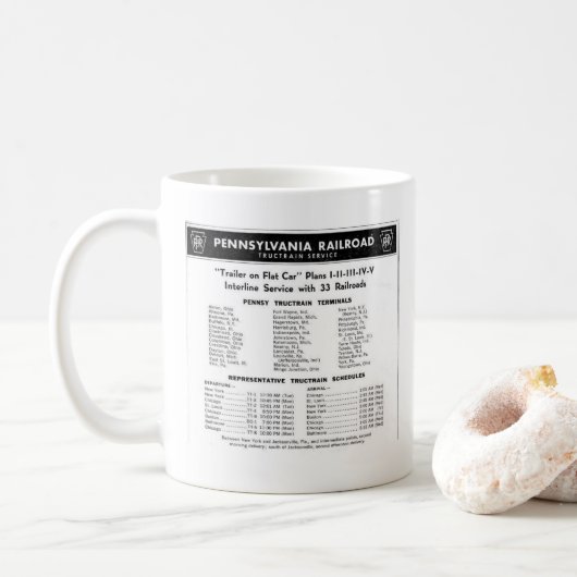 Mug chemin de fer de pennsylvanie service TFC (Avec donut)