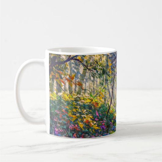 Mug Chemin de l'Impressionnisme : Aquarelle de forêt e (Gauche)