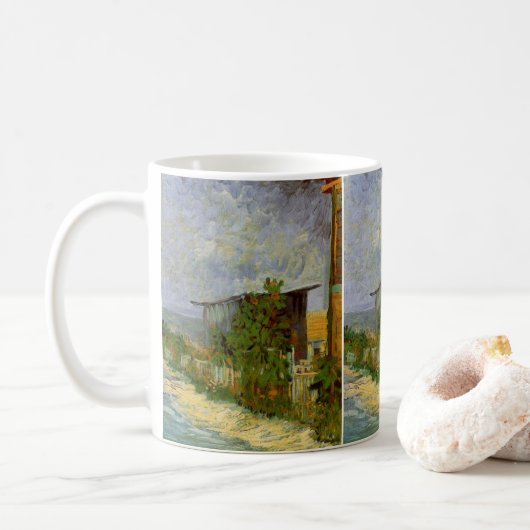 Mug Chemin Montmartre et tournesols par Vincent van Go (Avec donut)