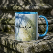 Mug Chemin rustique d'église dans une prairie de fleur