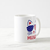 Mug Chemise 4 juillet chat Meowica - Patriotic Cat Lov (Devant droit)