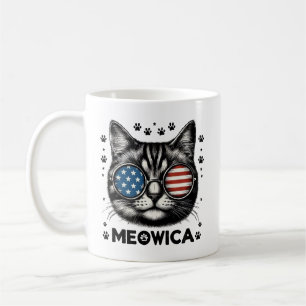 Mug Chemise 4 juillet chat Meowica - Patriotic Cat Lov