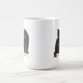 Mug Chemise à manches longues avec chat gris stylisé e (Centre)