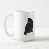 Mug Chemise à manches longues avec chat gris stylisé e (Gauche)