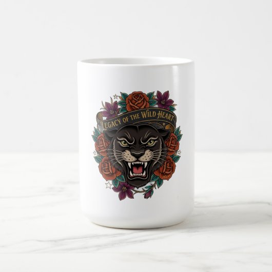 Mug Chemise à manches longues Panther et Roses (Centre)