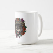 Mug Chemise à manches longues Panther et Roses (Devant droit)